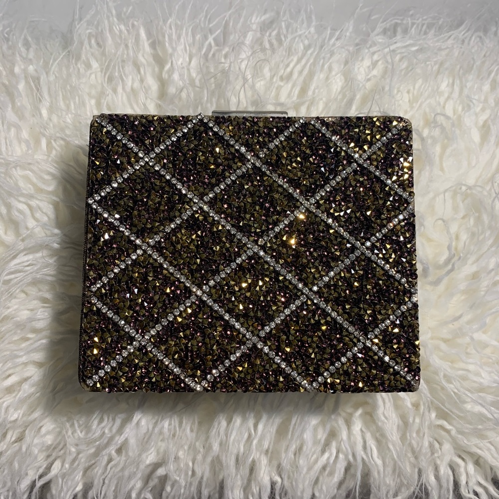 Brown studded Clutch